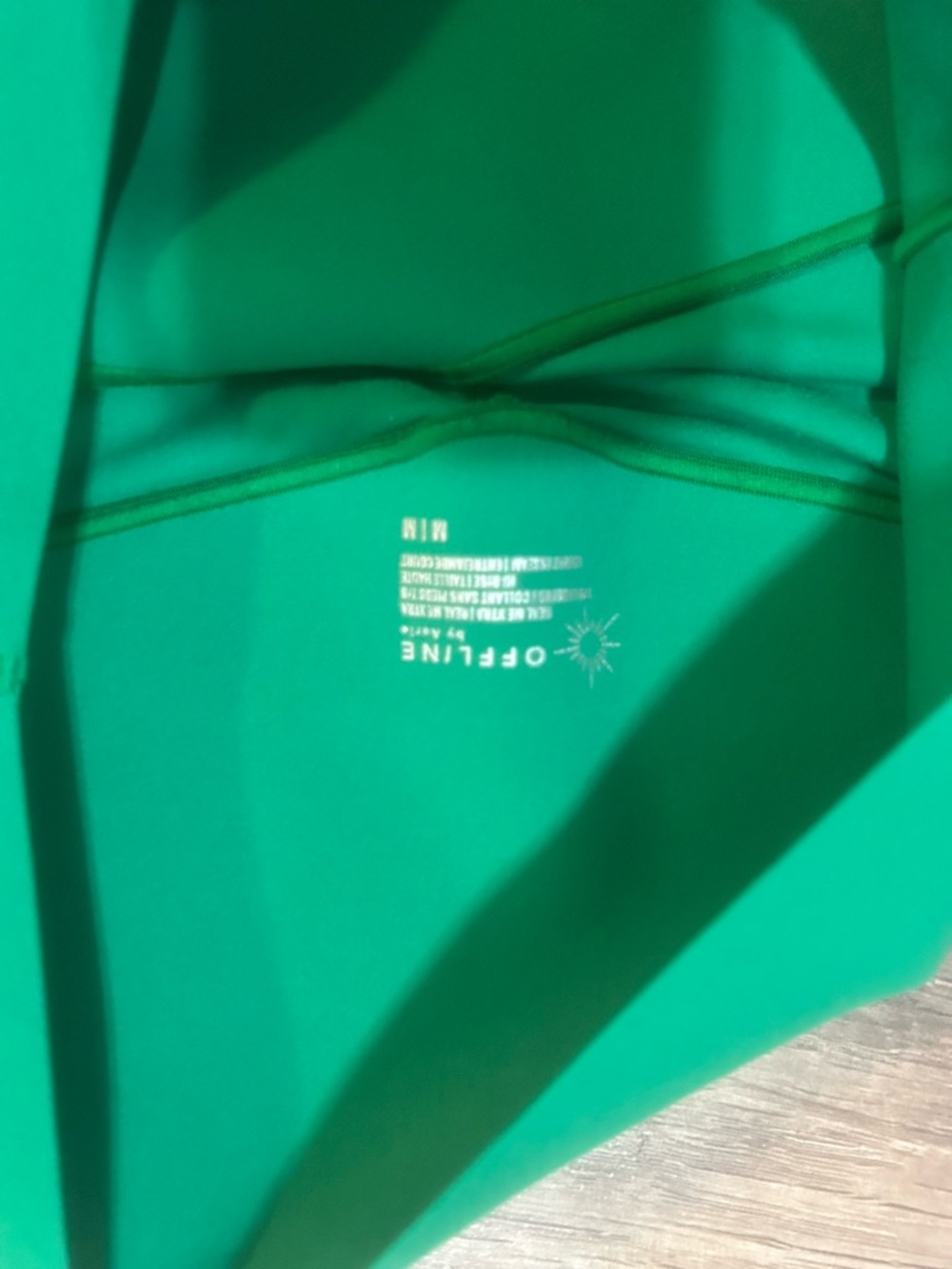 aerie OFFLINE Bright Green High-Waist Leggings - Picture 2 of 2